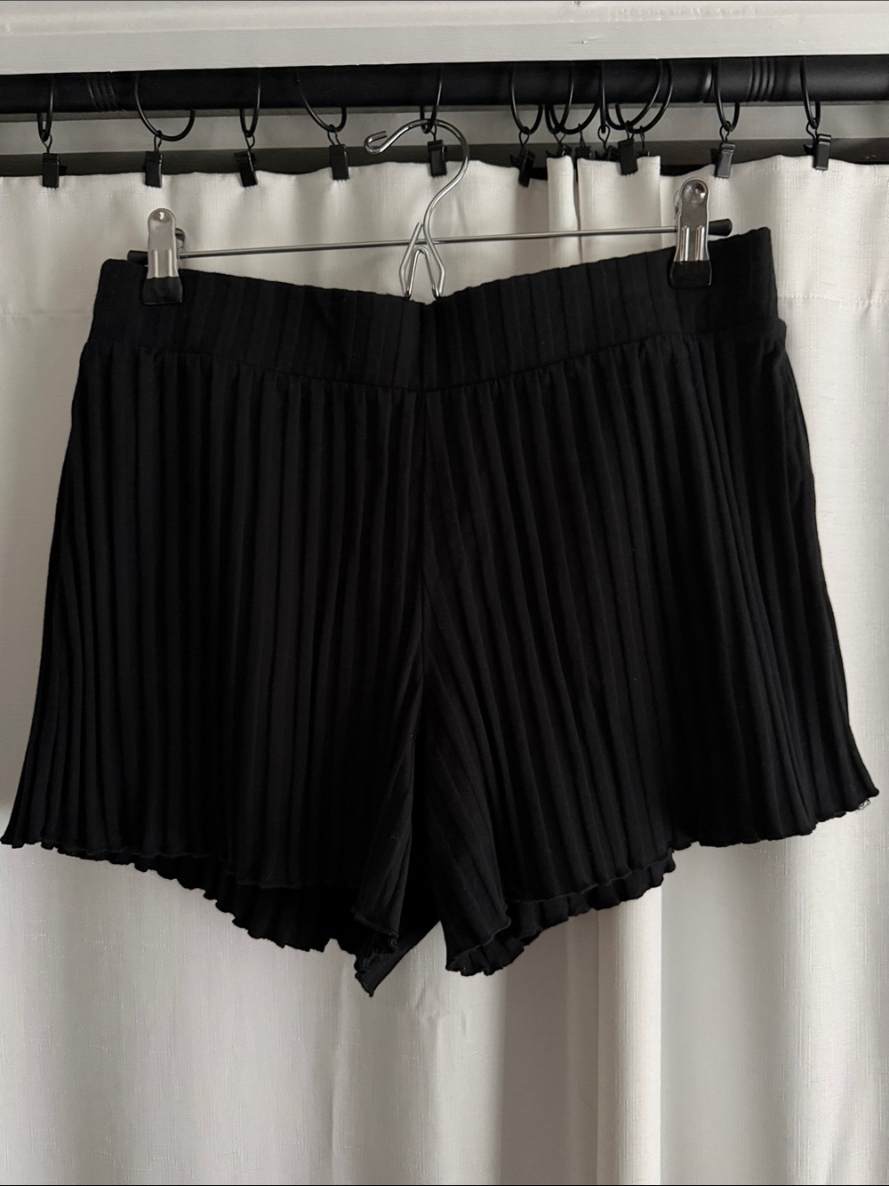 a new day Black High-Waist Pleated Shorts